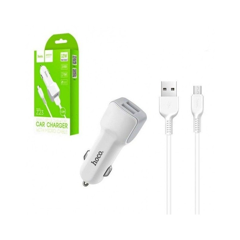 Adaptador e Micro USB HOCO Z23 Branco