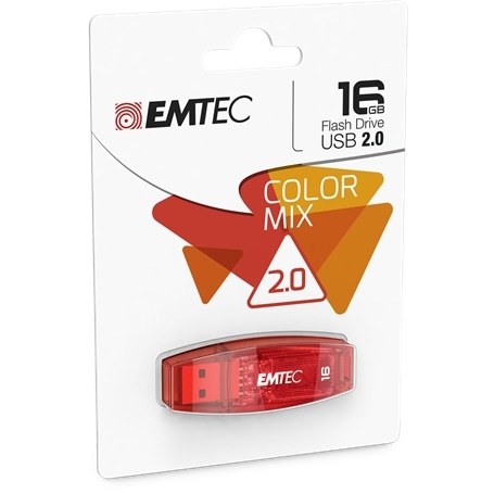 Pen Drive EMTEC C410 16Gb USB 2.0 Vermelha