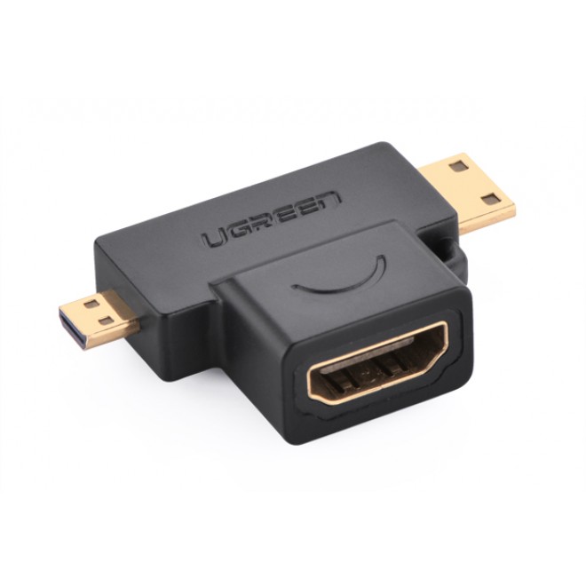 Adaptador UGreen Micro HDMI e Mini HDMI para HDMI Fêmea