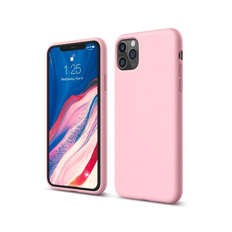 Capa de Silicone Rosa para iPhone 11 Pro Max