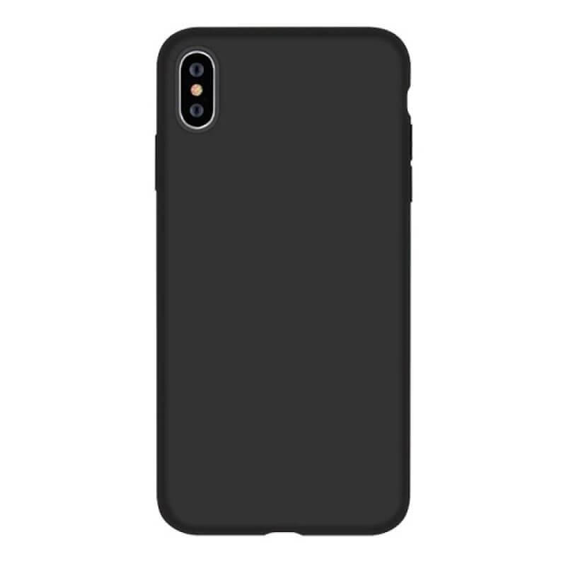 Capa de Silicone Preta para iPhone X XS