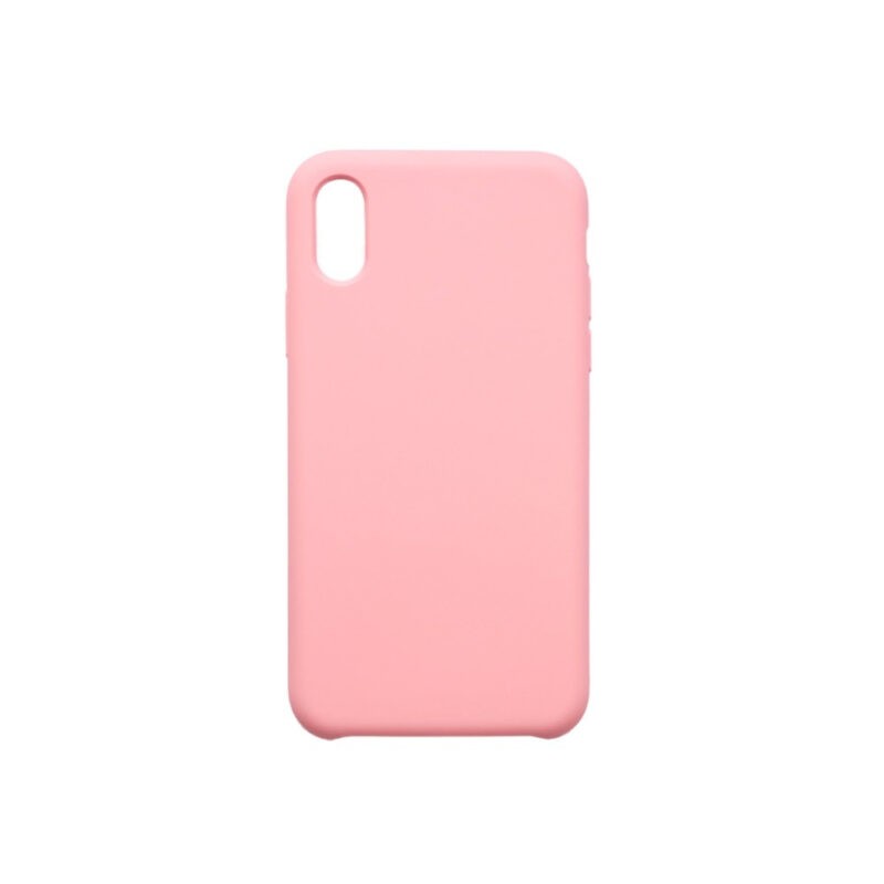Capa de Silicone Rosa para iPhone X XS