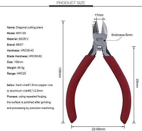 Mini alicate de Corte Diagonal BST-2D