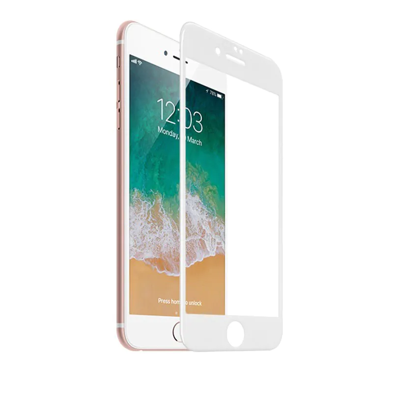 Película de Vidro Temperado iPhone 6 6S 7 8 e SE 2020 Branco
