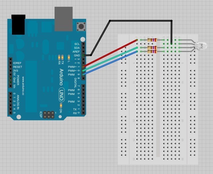 Led 5MM RGB 4 Terminais