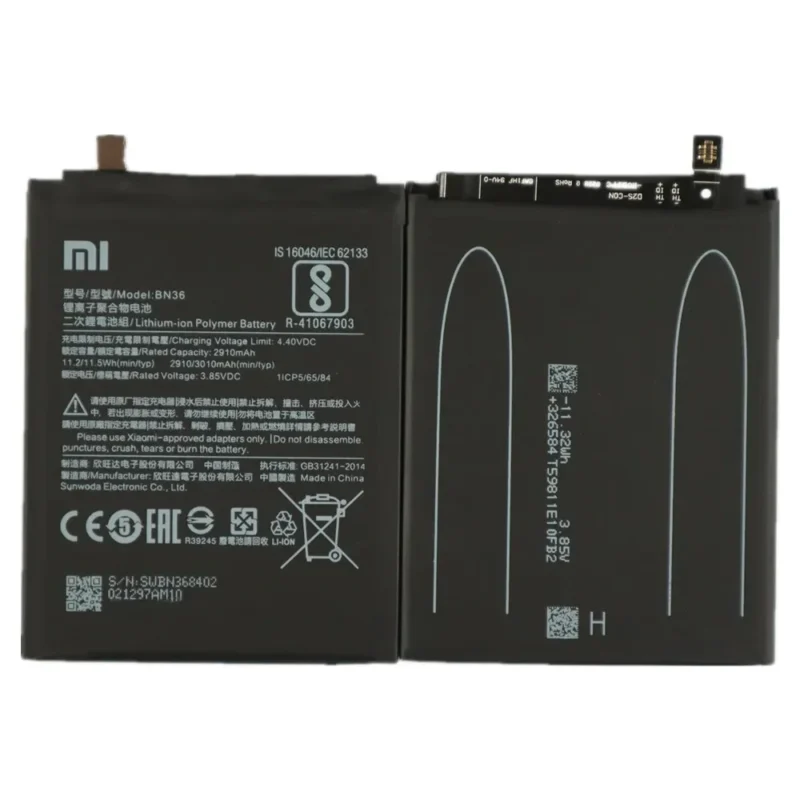 Bateria Xiaomi Mi A2 6X BN36 3010mah