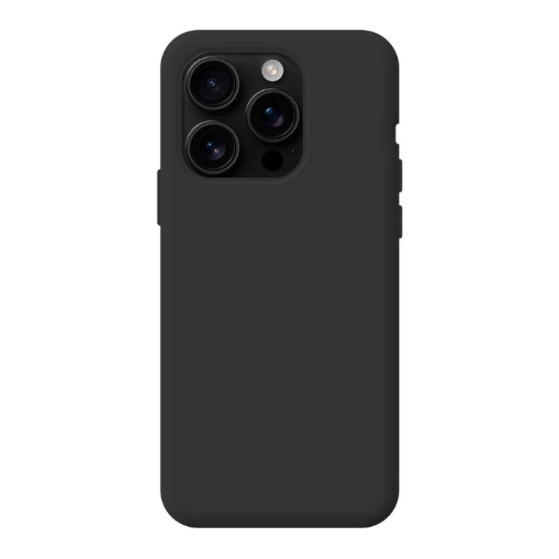 Capa de Silicone Preta iPhone 16 Pro Max