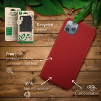 Capa Biodegradável Vermelha Phone 12 Mini